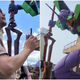 Illustration for article titled Hideaki Anno Visits The Largest iEvangelion/i Statue In The World